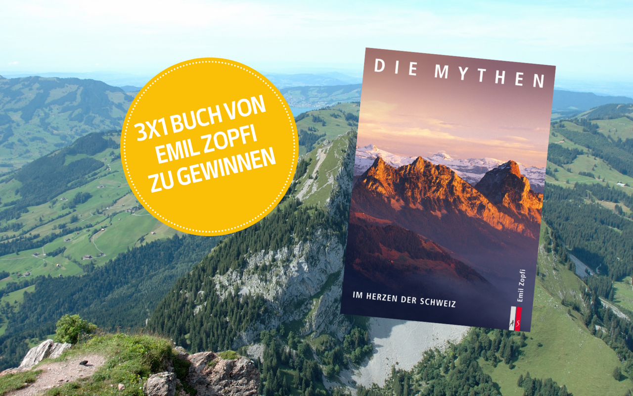 Gewinnen Sie eines von drei Exemplaren des Buches «Die Mythen, im Herzen der Schweiz».