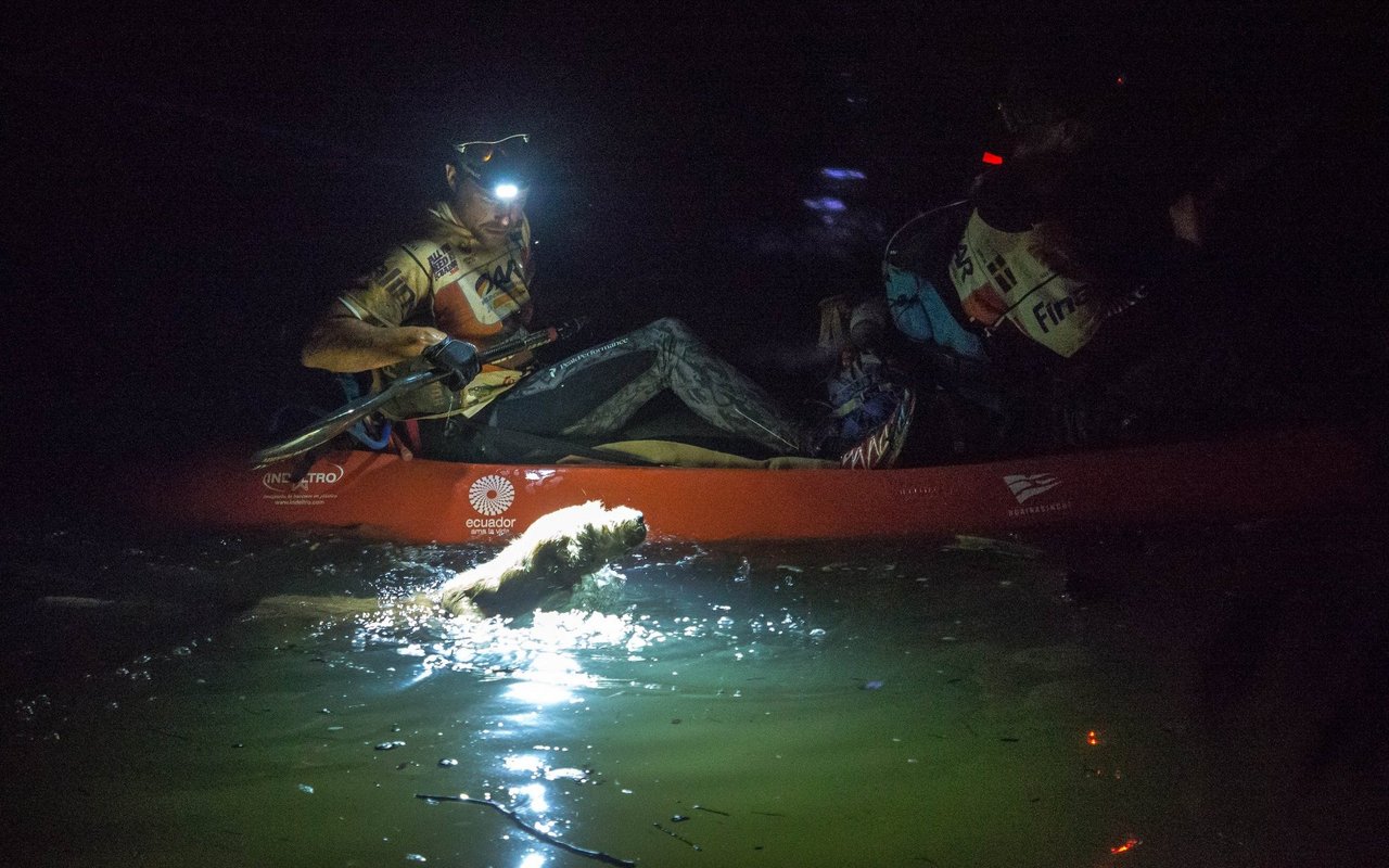 Mikael Lindnord und Arthur an der Adventure Racing World Championship in Ecuador im Jahr 2014.