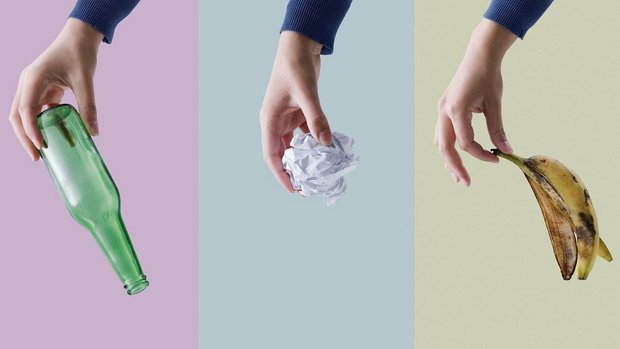 Sorgfältig getrennt: In der Schweiz gehört Mülltrennung zum Alltag – von Glas über PET bis zu Bioabfällen wird alles recycelt.