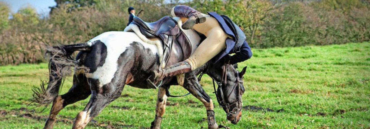 Stürze vom Pferd lassen sich im Reitsport nicht ganz vermeiden.