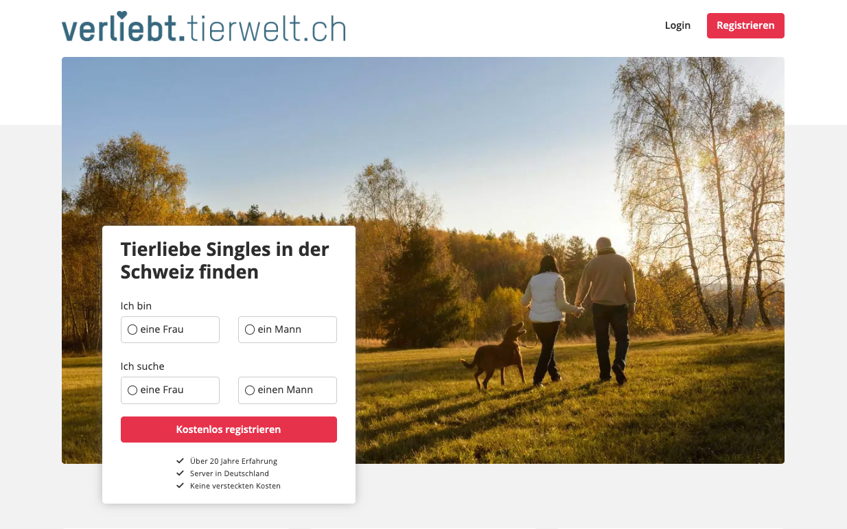 Die neue Plattform verliebt.tierwelt.ch hilft Ihnen bei der Suche nach Gleichgesinnten Singles.