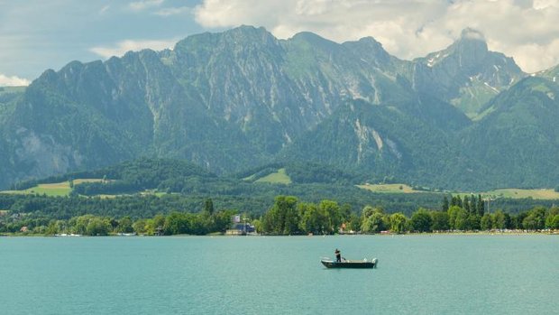 Fischer auf dem Thunersee