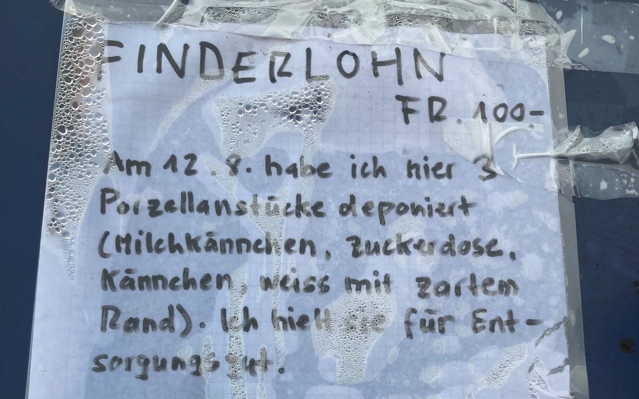 Fundstück am Altglascontainer. Diese Person hat nicht nur falsch entsorgt, sondern auch das Falsche entsorgt. 