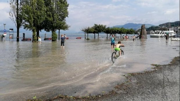 Hochwasser in Wädenswil ZH