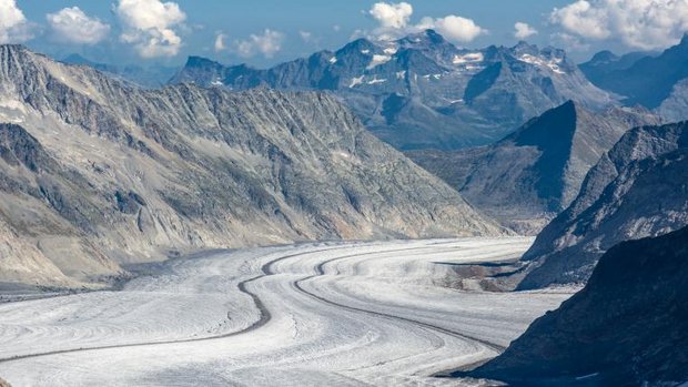 Aletsch-Gletscher in den Alpen