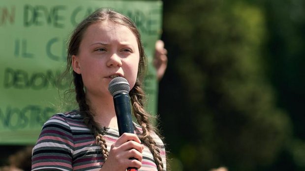 Greta Thunberg hält Rede