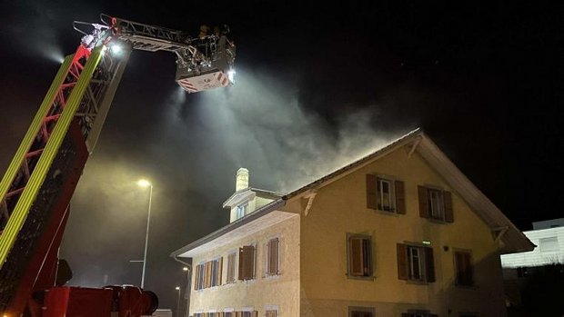 Wohnhausbrand in Marly FR
