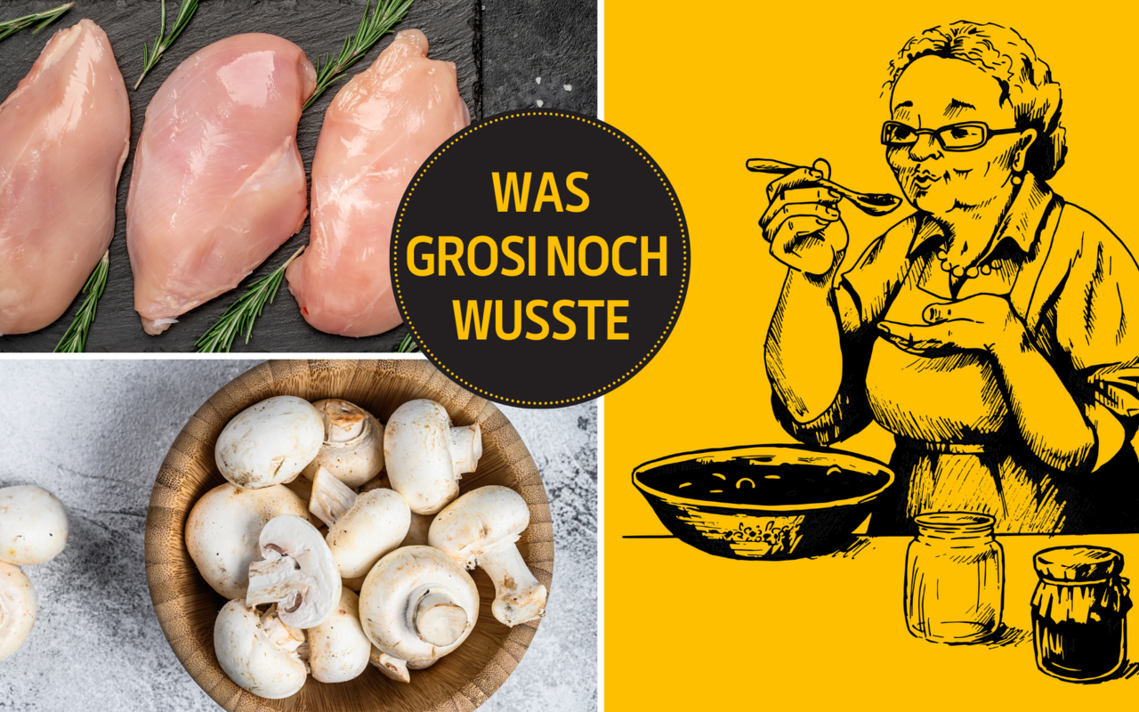 Diese Woche Tipps zur Aufbewahrung und Zubereitung von Poulet und Champignons. 