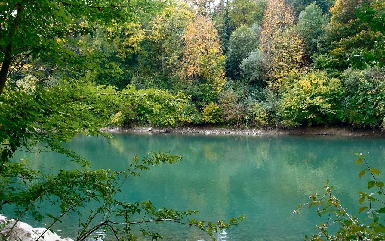 Eine andere Welt bei Bern: Die Aareschlaufe um die Engehalbinsel.