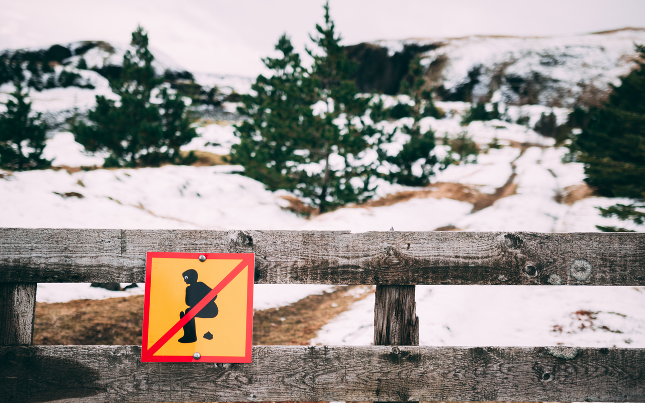 Hier bitte nicht – der richtige Platz fürs grosse Geschäft in der Natur muss gut gewählt sein.