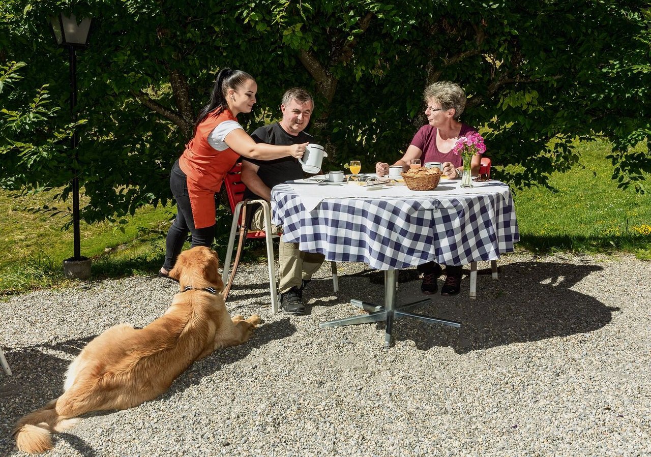 Die Gravas Lodge in Graubünden ist auf Ferien mit dem Hund ausgerichtet. Hier werden Hund und Herrchen bestens umsorgt.
