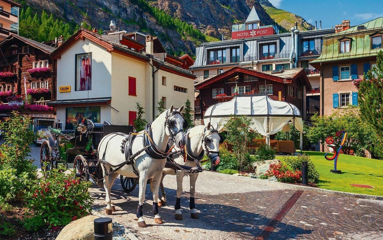 In Tourismus-Gebieten dienen Pferdekutschen als Transportmittel. 