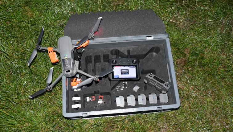 An der Drohne mit Wärmebildkamera, Sender und Halterung für die Akkus tüftelte Dietsche zwei Jahre lang.