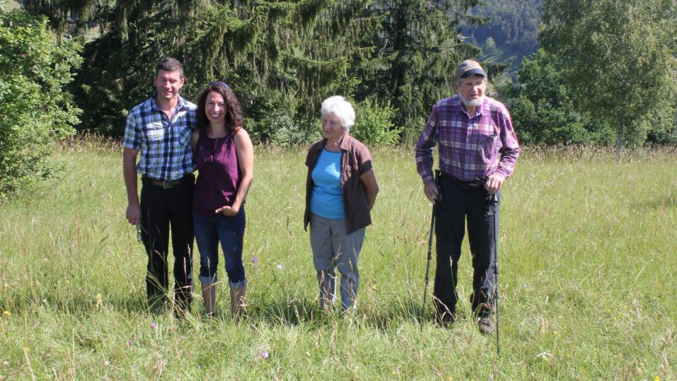 Die Familie Schmidlin erreichte mit ihrer «Wiese der Superlative» auf Hag in Dittingen die höchste Punktzahl von allen Teilnehmern.