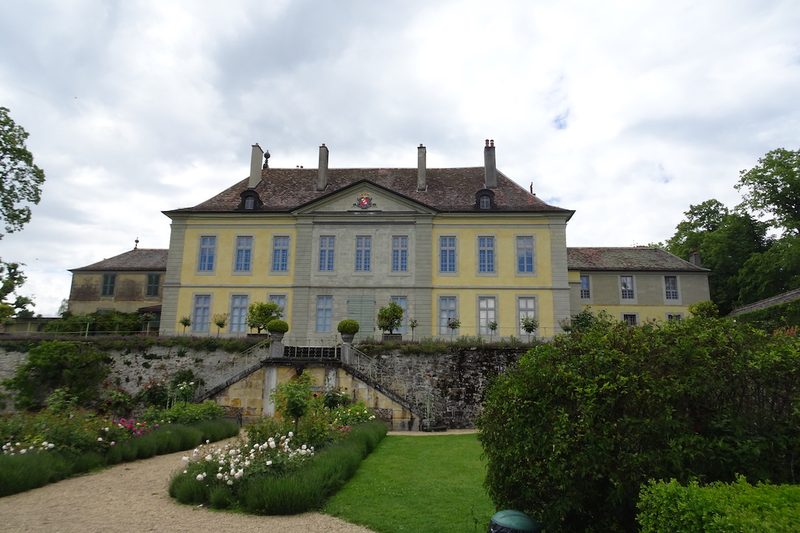Inmitten von Irisblüten im Château de Vullierens