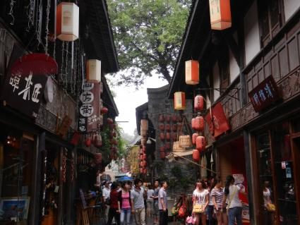 Strassenszene in Chengdu