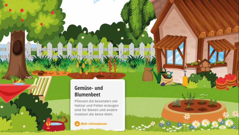Screenshot Bienen-Website
