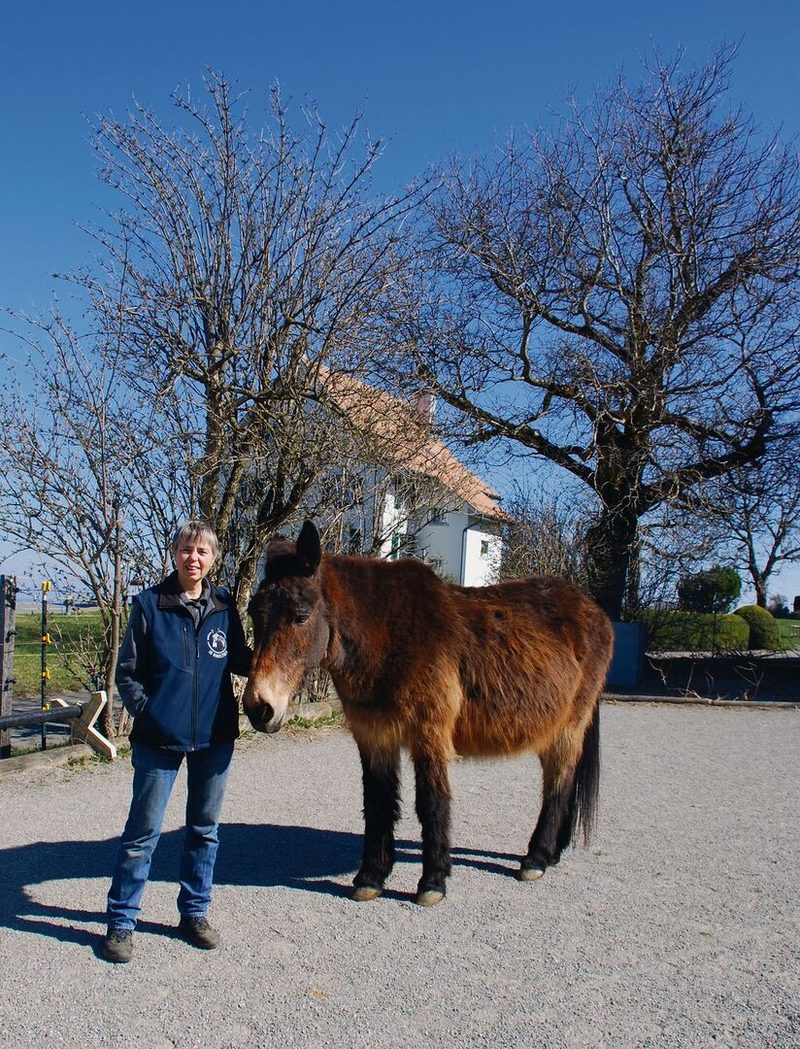 Eine innige Liebe: Josefine Jacksch mit ihrem Muli Zorro.