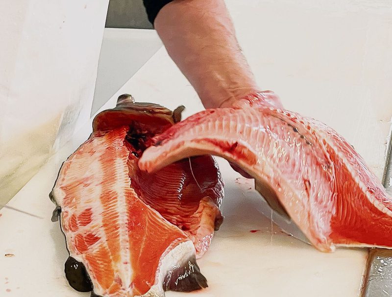 wird der Fisch sofort verarbeitet.