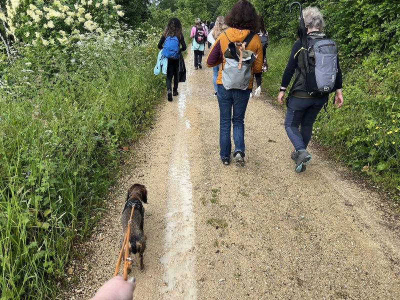 Frieda auf dem Betriebsausflug