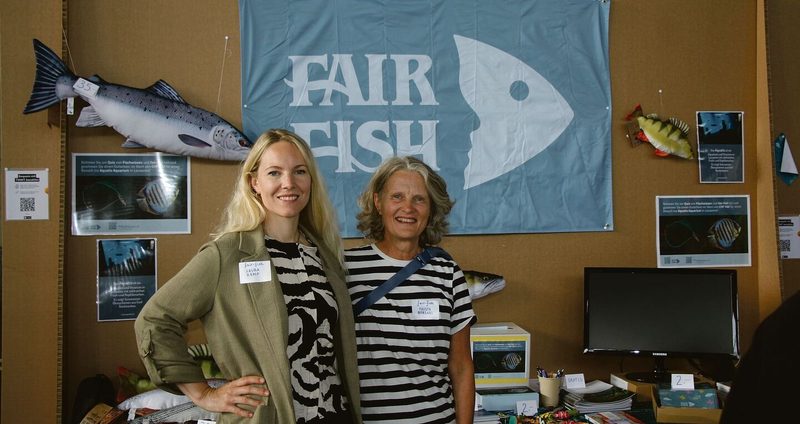 Laura Kamp und Fausta Borsani von Fair Fish setzen sich für Speise-fische ein.