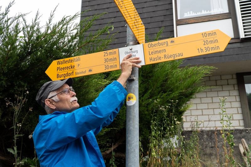 Freiwillige Wanderwegpflege: Unterwegs mit Bernhard Blaser