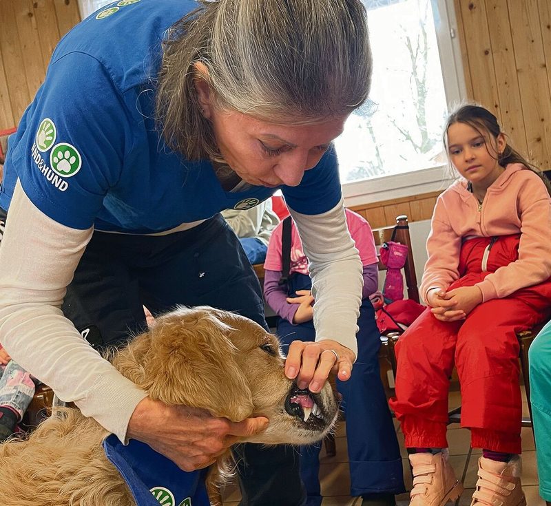 Dank des Vereins Kind & Hund dürfen Kinder auch mal gefahrlos ein Hundegebiss von Nahem sehen.